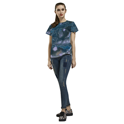 Sphere abstract All Over Print T-Shirt for Women (USA Size) (Model T40)