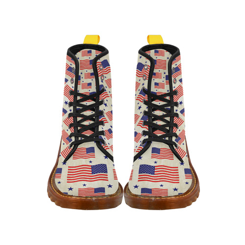 Flag Of The USA grungy style Pattern Martin Boots For Women Model 1203H