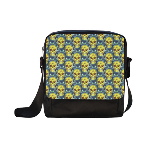 funny skull pattern A by JamColors Crossbody Nylon Bags (Model 1633)