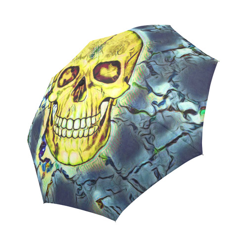 funny Color Skull E by JamColors Auto-Foldable Umbrella (Model U04)