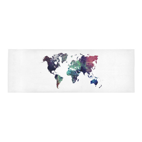 world map 12 Area Rug 9'6''x3'3''