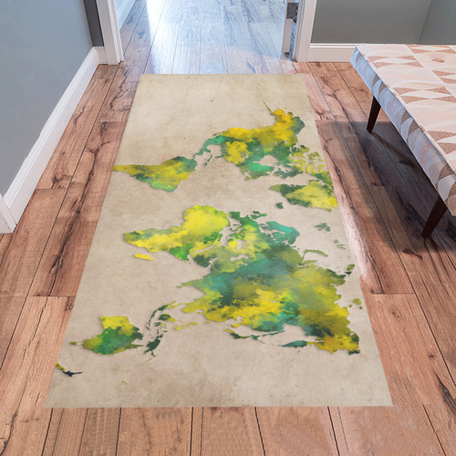 world map 11 Area Rug 7'x3'3''