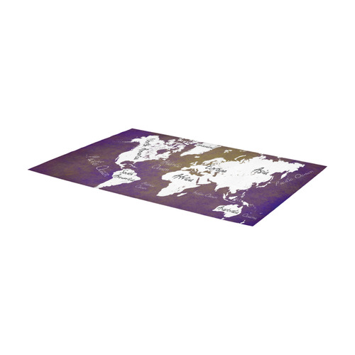 world map Area Rug 7'x3'3''