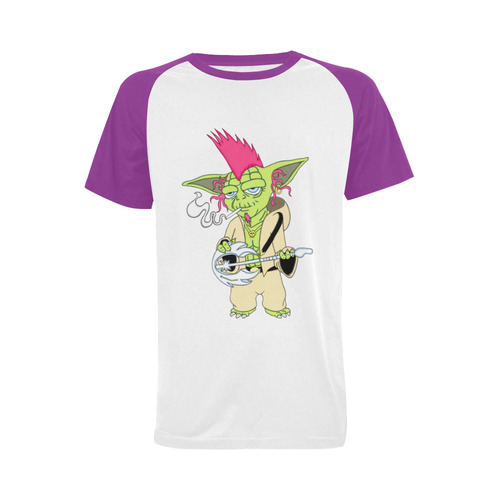 The Light Side Of The Force Pink Purple Men's Raglan T-shirt Big Size (USA Size) (Model T11)