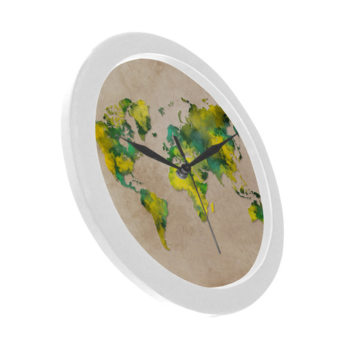 world map 11 Circular Plastic Wall clock