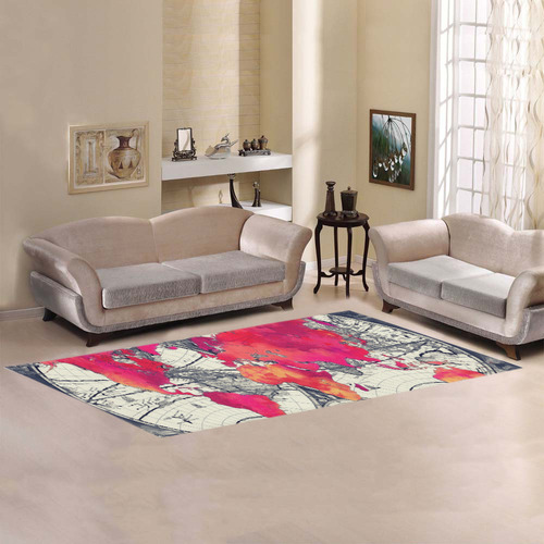 world map 28 Area Rug 9'6''x3'3''