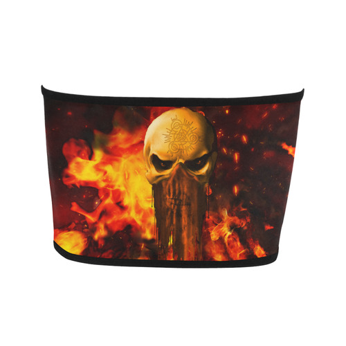 Amazing skull with fire Bandeau Top