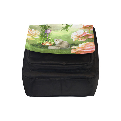 Cute cat in a garden Crossbody Nylon Bags (Model 1633)