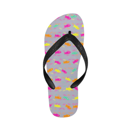 cute fish pattern A by FeelGood Flip Flops for Men/Women (Model 040)