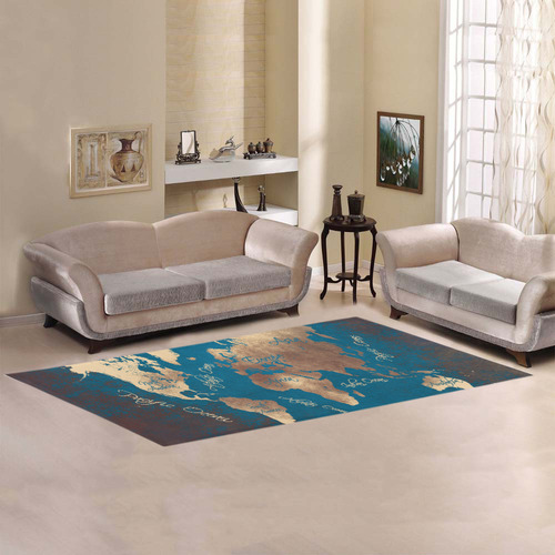 world map Area Rug 9'6''x3'3''