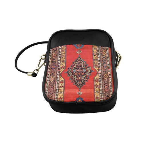 Persian Rug Pattern Red Sling Bag (Model 1627)