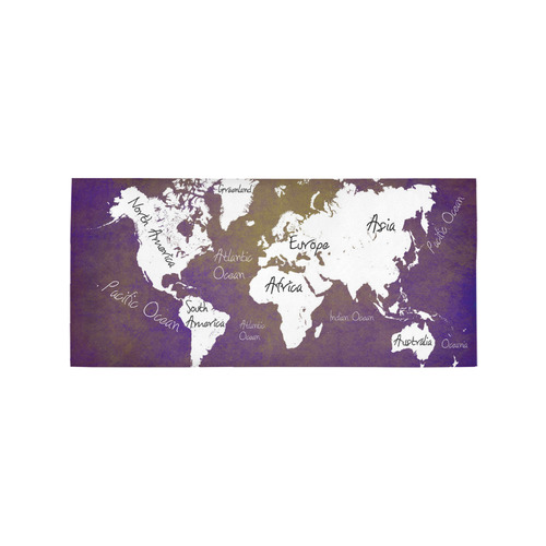 world map Area Rug 7'x3'3''
