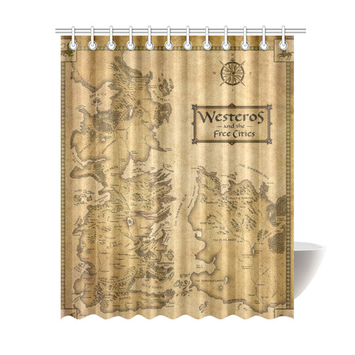 map of westeros shower curtain Shower Curtain 69"x84"