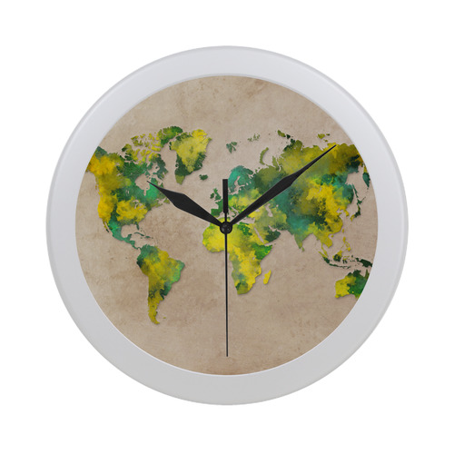 world map 11 Circular Plastic Wall clock