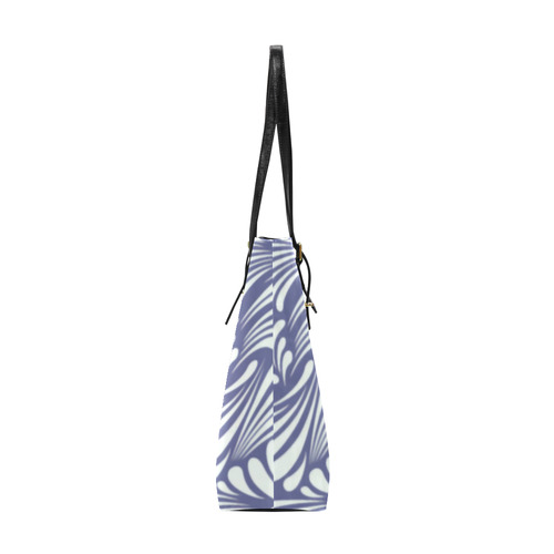 Floral Art Deco Blue White Euramerican Tote Bag/Small (Model 1655)