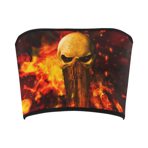 Amazing skull with fire Bandeau Top