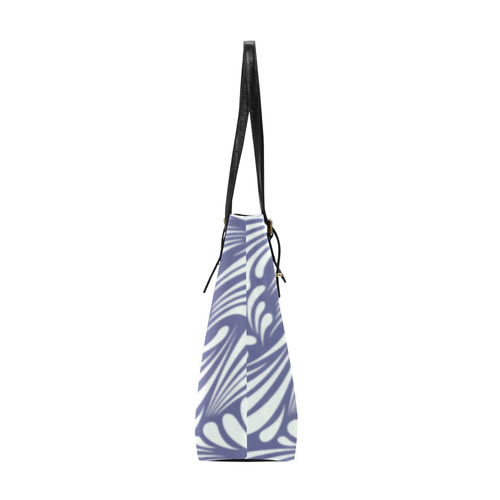 Floral Art Deco Blue White Euramerican Tote Bag/Small (Model 1655)