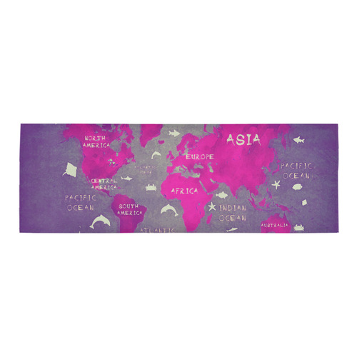 world map Area Rug 9'6''x3'3''