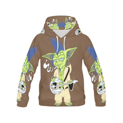 The Light Side Of The Force Blue Brown All Over Print Hoodie for Men (USA Size) (Model H13)