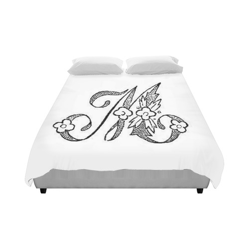 M Vintage Monogram Duvet Cover 86 X70 All Over Print Id