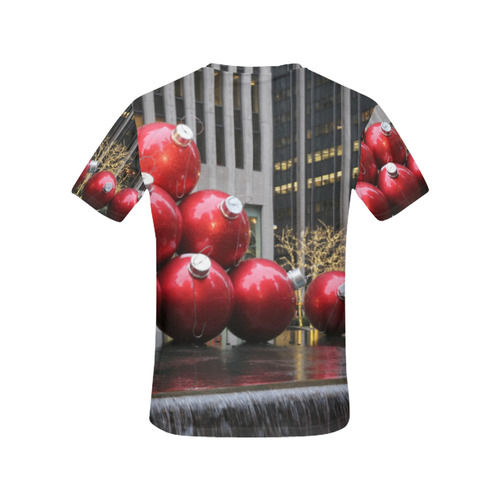 NYC Christmas Ball Ornaments All Over Print T-Shirt for Women (USA Size) (Model T40)
