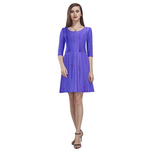 Designers Ladies luxury dress : Purple Tethys Half-Sleeve Skater Dress(Model D20)