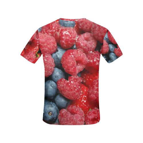 Red Berry Mix All Over Print T-Shirt for Women (USA Size) (Model T40)