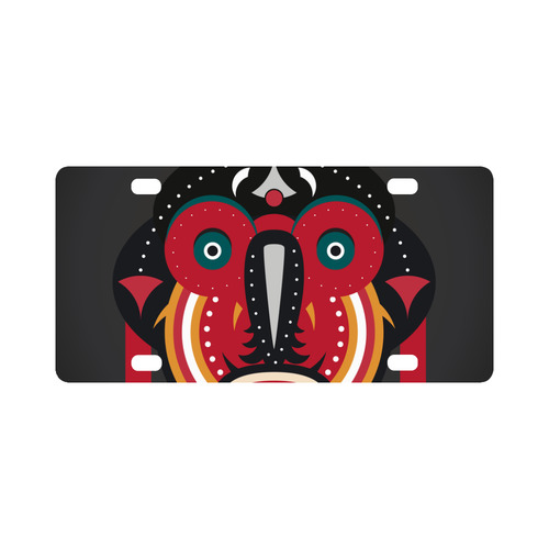 Ethnic African Tribal Art Classic License Plate