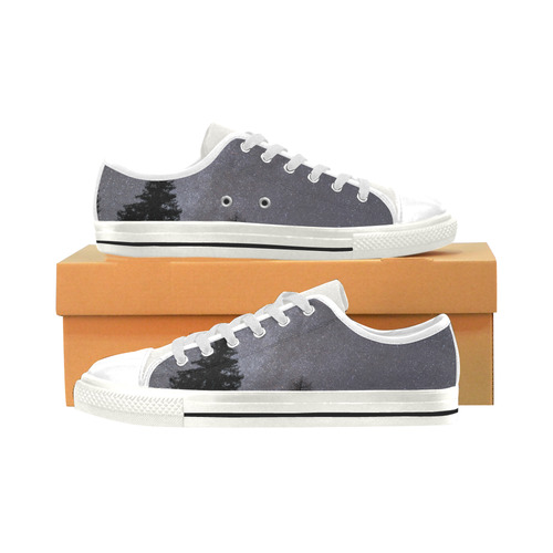 Night Men's Classic Canvas Shoes (Model 018)