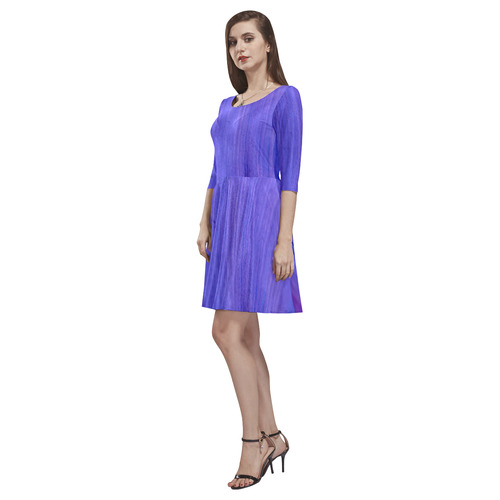 Designers Ladies luxury dress : Purple Tethys Half-Sleeve Skater Dress(Model D20)