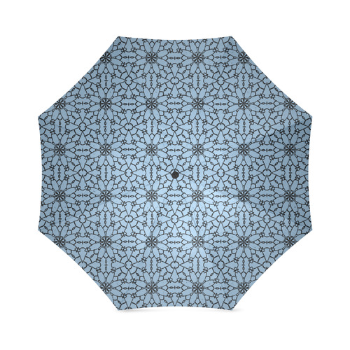 Airy Blue Lace Foldable Umbrella (Model U01)