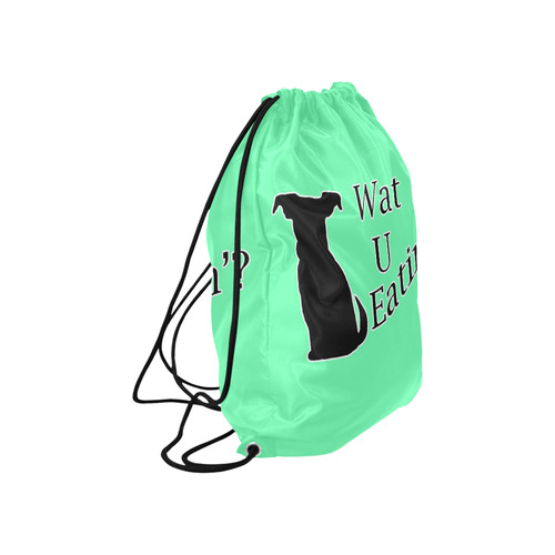 What You Eating Dog Large Drawstring Bag Model 1604 (Twin Sides)  16.5"(W) * 19.3"(H)