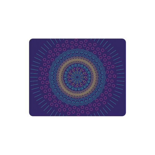 blue mandala circular Rectangle Mousepad