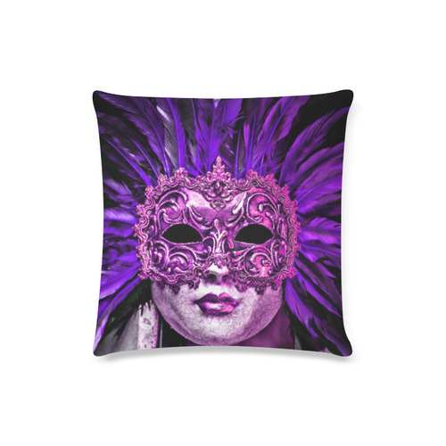 Carnival mask purple by FeelGood Custom Zippered Pillow Case 16"x16"(Twin Sides)