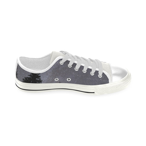 Night Men's Classic Canvas Shoes (Model 018)