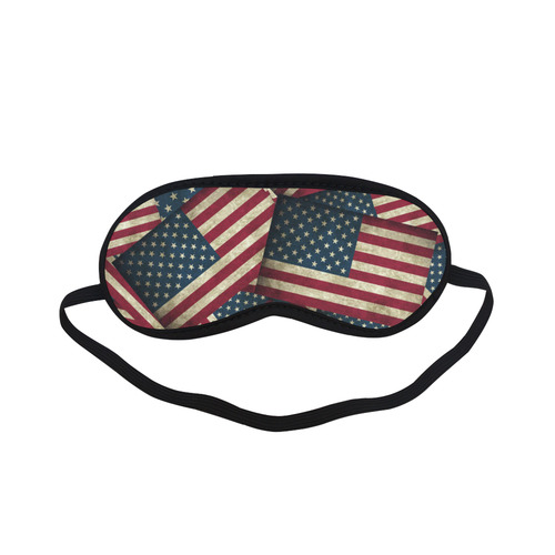 Patriotic Grunge-Style USA American Flags Sleeping Mask