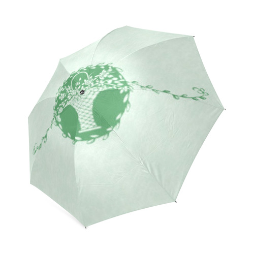 Green Floral Foldable Umbrella (Model U01)
