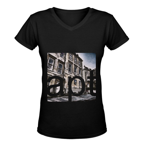 UK Flat - Jera Nour Women's Deep V-neck T-shirt (Model T19)