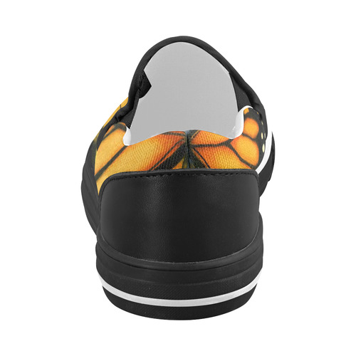 White Monarch Slides Women's Slip-on Canvas Shoes (Model 019)