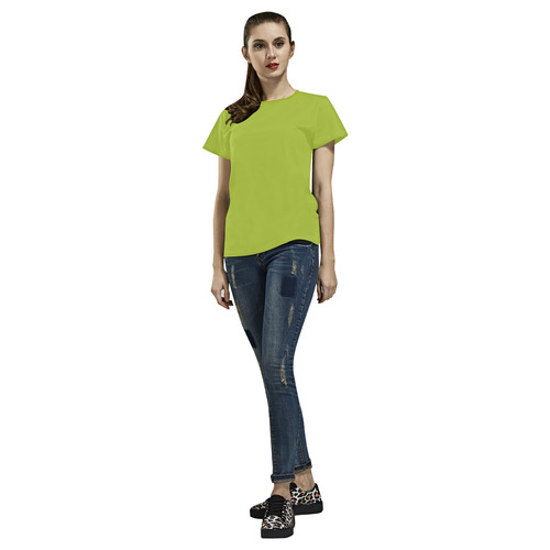 Green All Over Print T-Shirt for Women (USA Size) (Model T40)
