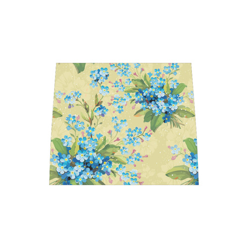Vintage Blue Floral Flower Pattern Boston Handbag (Model 1621)