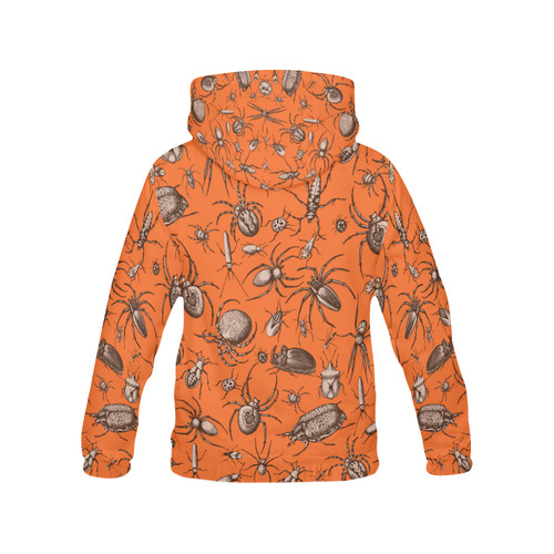 beetles spiders creepy crawlers insects halloween All Over Print Hoodie for Women (USA Size) (Model H13)
