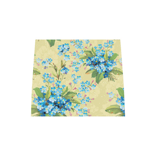 Vintage Blue Floral Flower Pattern Boston Handbag (Model 1621)