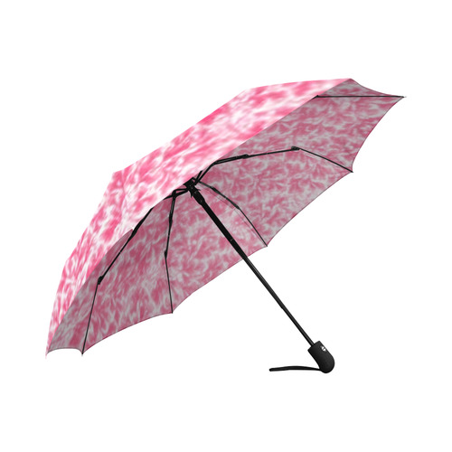 Pink Leaf Auto-Foldable Umbrella (Model U04)