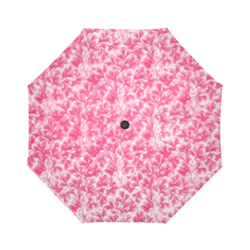 Pink Leaf Auto-Foldable Umbrella (Model U04)