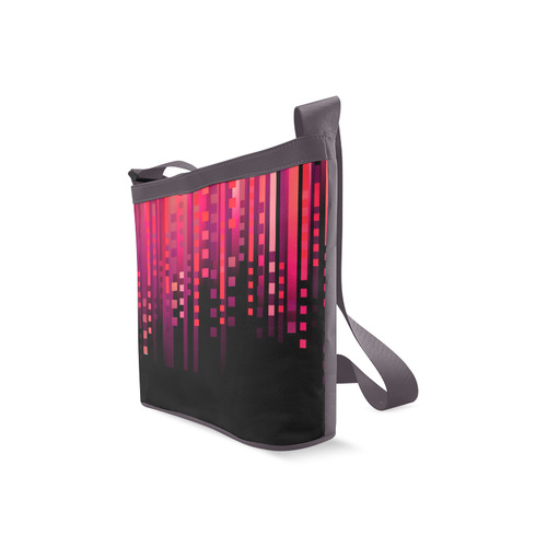 Red Black Modern Abstract Geometric Crossbody Bags (Model 1613)