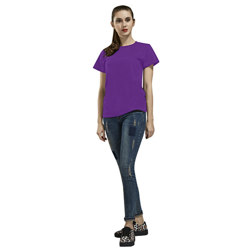 Royal Purple All Over Print T-Shirt for Women (USA Size) (Model T40)