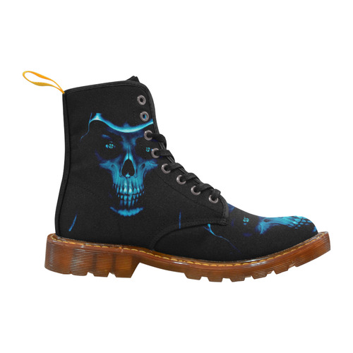glowing fantasy Death mask blue by FeelGood Martin Boots For Women Model 1203H