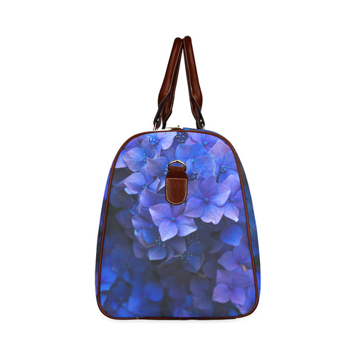 Blue Flower Waterproof Travel Bag/Small (Model 1639)