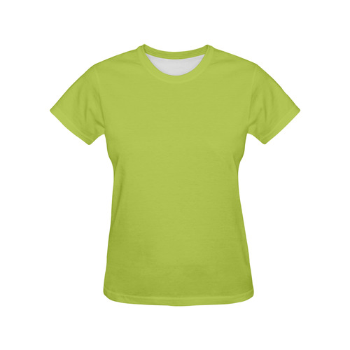 Green All Over Print T-Shirt for Women (USA Size) (Model T40)